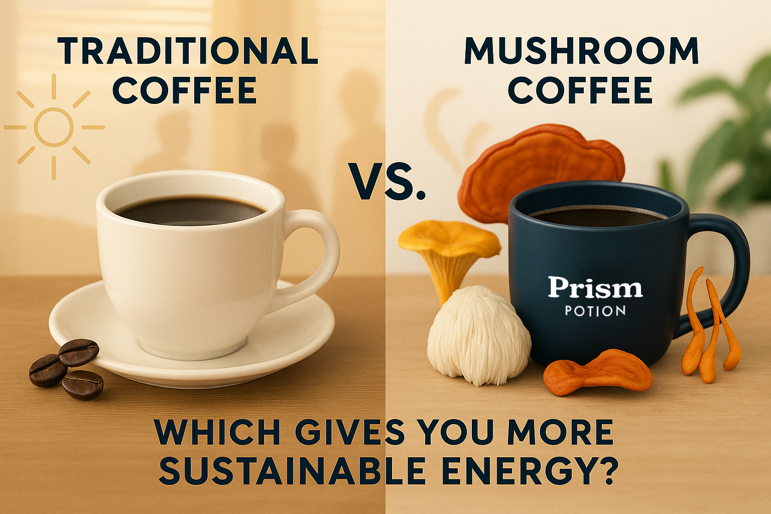 Mushroom Coffee vs. Traditional Coffee: Which Gives You More Sustainable Energy?
